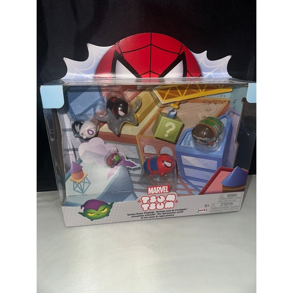 Marvel Tsum Tsum Spidey-Sense Tingling 6-Pack Figures Jakks Pacific Spider-Man